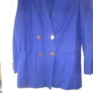 WOMAN'S BLUE WOOL SUIT , SIZE 8-10 , NEARLY NEW